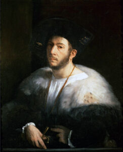 Cesare Borgia - Painting by Dosso Dossi - 1518