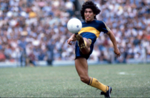 Diego Armando Maradona - maglia del Boca Juniors nel 1981