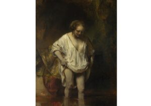 Donna che si bagna in un ruscello di Rembrandt
