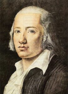 Friedrich Hölderlin ritratto dall'amico Franz Karl Hiemer, 1792