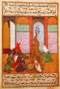 La nascita di Maometto - Miniatura di un manoscritto ottomano del Siyar-i Nebi