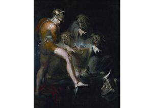 Macbeth Consulting the Vision of the Armed Head – Painting by Henry Fuseli, 1793–1794