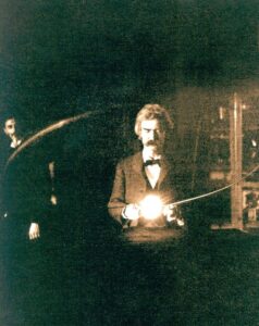 Mark Twain nel laboratorio di Nikola Tesla, primavera 1894