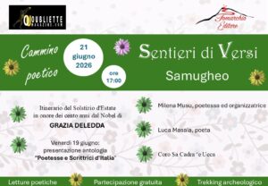Sentieri di Versi sulle tracce di Grazia Deledda Samugheo Sentieri di Versi sulle tracce di Grazia Deledda Samugheo