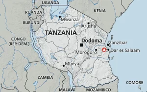 Tanzania cartina