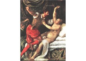 Tarquinio e Lucrezia - Painting by Tiziano Vecellio